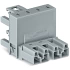 WAGO ELETTRONICA - Distributore tipo h.4 poli.Cod. B.rosa