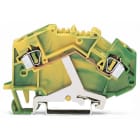 WAGO ELETTRONICA - Morsetto di terra per 2 conduttori.4 mm².adatto per applicazioni Ex e II.verde-giallo