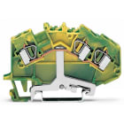WAGO ELETTRONICA - Morsetto di terra per 3 conduttori.4 mm².adatto per applicazioni Ex e II.verde-giallo