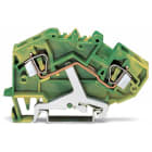 WAGO ELETTRONICA - Morsetto di terra per 2 conduttori.6 mm².adatto per applicazioni Ex e II.verde-giallo