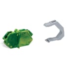 WAGO ELETTRONICA - Morsetto passaparete.Connessione conduttore/conduttore.Spessore piastra: da 1 a 4 mm.verde-giallo