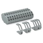WAGO ELETTRONICA - Morsetto passaparete.Connessione conduttore/conduttore.Spessore piastra: da 1 a 4 mm.grigio