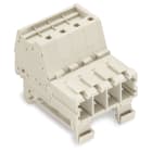 WAGO ELETTRONICA - Connettore maschio per 1 conduttore.Push-in CAGE CLAMP®.10 mm².grigio chiaro