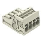 WAGO ELETTRONICA - Connettore maschio per 1 conduttore.Push-in CAGE CLAMP®.10 mm².grigio chiaro