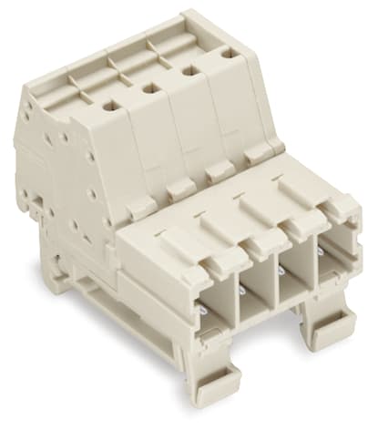 WAGO ELETTRONICA - Connettore maschio per 1 conduttore.Push-in CAGE CLAMP®.10 mm².grigio chiaro