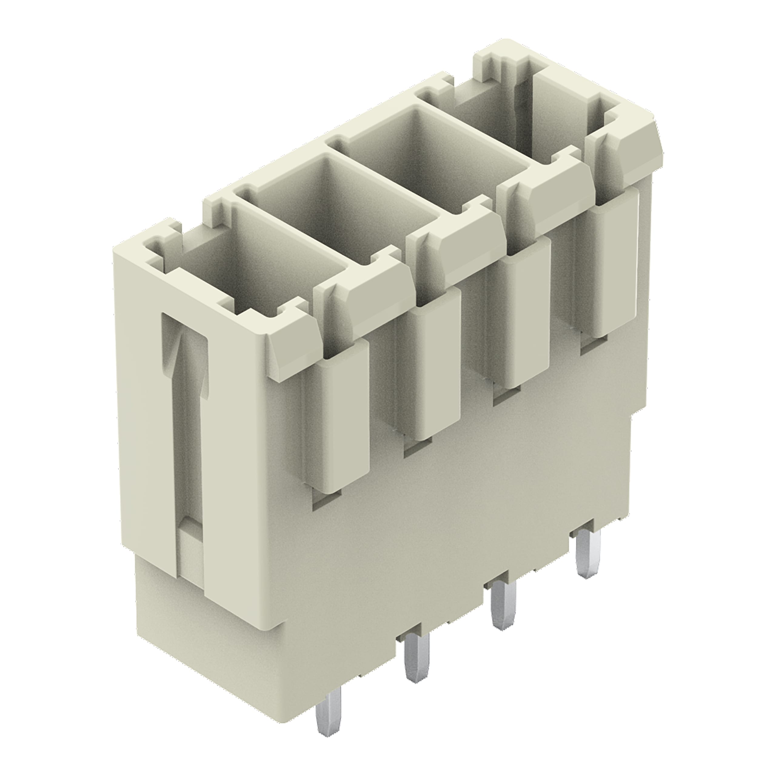 WAGO ELETTRONICA - Connettore maschio THT.Pin a saldare 1,0 x 1,2 mm.dritto.grigio chiaro