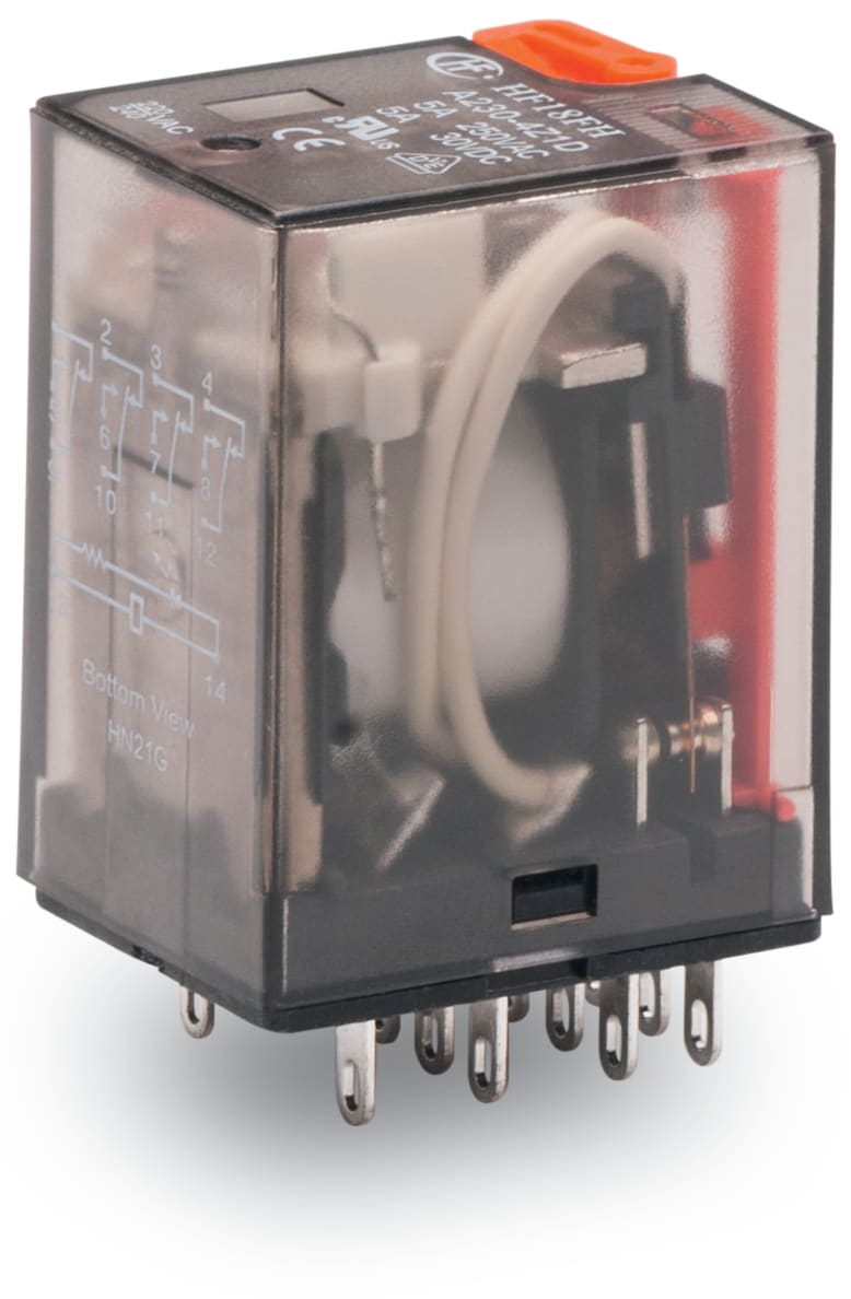 WAGO ELETTRONICA - Relè base.Tensione nominale d'ingresso: 120 V AC.4 contatti in scambio