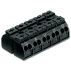 WAGO ELETTRONICA - Morsettiera per montaggio su telaio per 4 conduttori.senza contatto di terra.PE-N-L1-L2-L3.nero