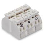 WAGO ELETTRONICA - Morsettiera per montaggio su telaio per 4 conduttori.senza contatto di terra.PE-N-L1.bianco