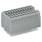 WAGO ELETTRONICA - Morsettiera per 2 conduttori.senza pulsanti.con piedi di fissaggio a scatto.grigio 869-157