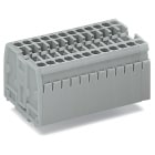 WAGO ELETTRONICA - Morsettiera per 2 conduttori.senza pulsanti.con piedi di fissaggio a scatto.grigio chiaro