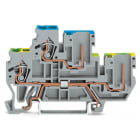 WAGO ELETTRONICA - Morsetto base a due piani 1 conduttore/1 pin?.Morsetto per conduttore di terra / passante.2,5 mm².grigio