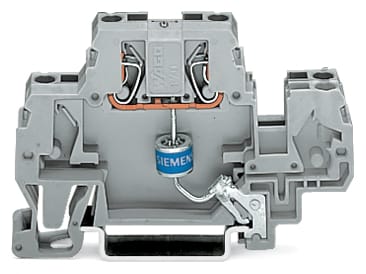 WAGO ELETTRONICA - Morsetto per componente.a due piani.con limitatore di sovratensione a gas.grigio