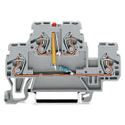 WAGO ELETTRONICA - Morsetto per componente.a due piani.LED rosso.grigio