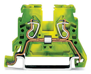 WAGO ELETTRONICA - Morsetto di terra per 2 conduttori.2,5 mm².adatto per applicazioni Ex e II.verde-giallo