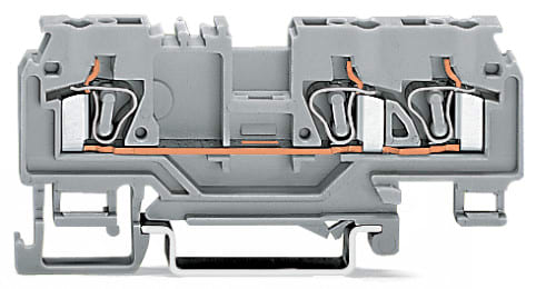 WAGO ELETTRONICA - Morsetto passante per 3 conduttori.4 mm².con presa per test.arancione