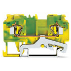 WAGO ELETTRONICA - Morsetto di terra per 2 conduttori.4 mm².marcatura centrale e laterale.verde-giallo