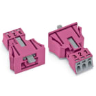 WAGO ELETTRONICA - Spina con innesto a scatto.3 poli.Cod. B.rosa