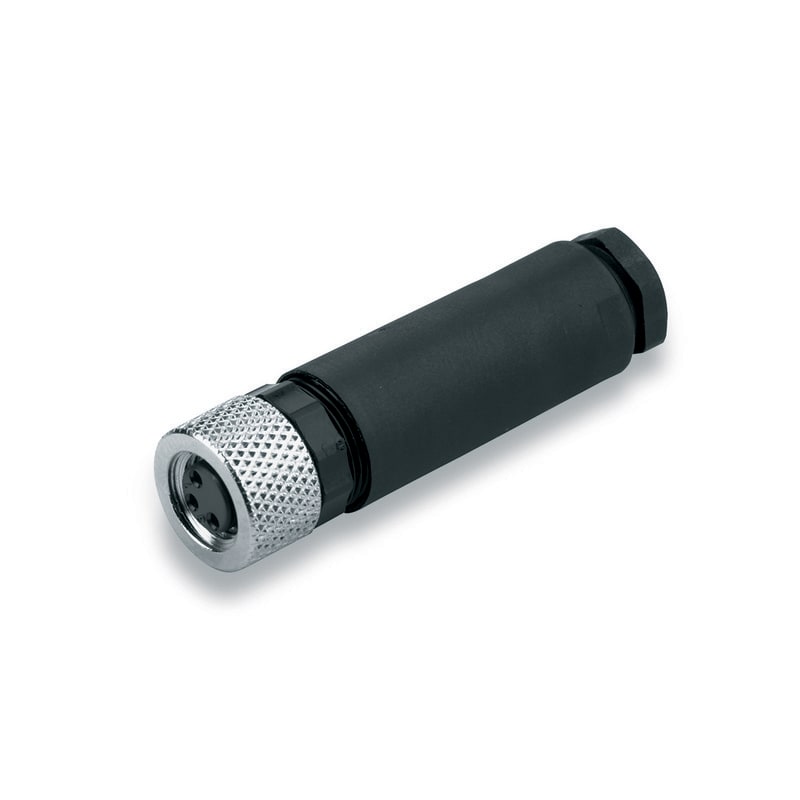 WEIDMULLER - Connettore circolare femmina angolato personalizzabile sul campo M8, collegamento a vite per 0.14 mm² - 0.5 mm², range 3.5 - 5 mm, 3 poli SAIBW-M8-3P.