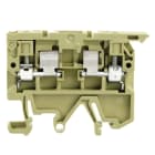 WEIDMULLER - Morsetto componibile portafusibile, collegamento a vite, beige/giallo, 4 mm², 6.3 A, 230 V, numero di collegamenti: 2, numero di piani: 1, TS 35, ASK 1/EN LD 1D 230VAC.