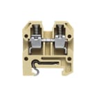 WEIDMULLER - Morsettiera passante a vite beige/giallo, 4 mm², 32 A, 400 V, 2 collegamenti, 1 piano, TS 15, V-2 AKZ 4/10/BEZ.