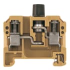 WEIDMULLER - Morsetto componibile portafusibile, collegamento a vite, beige scuro, 10 mm², 10 A, 500 V, numero di collegamenti: 2, numero di piani: 1, TS 35, V-0, SAKS 1/35/G20 DB.