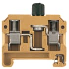 WEIDMULLER - Morsetto componibile portafusibile, Collegamento a vite, Giallo medio, 10 mm², 10 A, 500 V, Numero di collegamenti: 2, Numero di piani: 1, TS 35
