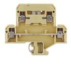 WEIDMULLER - Morsetto componibile a più piani, collegamento a vite, beige/giallo, 4 mm², 400 V, numero di collegamenti: 4, numero di piani: 2, TS 32, V-2, PA 66 DKT 4.