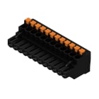 WEIDMULLER - Connettori per circuito stampato 320V 24A Passo 5.08mm 3.31mm² 12 poli PUSH IN attuatore Box BLF 5.08HC/12/90 SN BK BX.