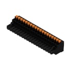WEIDMULLER - Connettori per circuito stampato 320V 24A Passo 5.08mm 3.31mm² 18 poli PUSH IN attuatore Box BLF 5.08HC/18/90 SN BK BX.