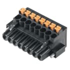 WEIDMULLER - Connettori per circuito stampato, 320V, 24A, Passo 5.08mm, 3.31mm², 3 poli, PUSH IN con attuatore, Box BLF 5.08HC/03/90F SN BK BX.