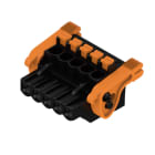 WEIDMULLER - Connettori per circuito stampato, 320V, 24A, Passo 5.08mm, 3.31mm², 5 poli, PUSH IN con attuatore, Box BLF 5.08HC/05/90LR SN BK BX. 1000440001