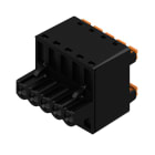 WEIDMULLER - Connettori per circuito stampato, 320V, 20.8A, Passo 5.08mm, 3.31mm², 5 poli, PUSH IN con attuatore, BLDF 5.08/05/180 SN BK BX.