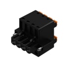 WEIDMULLER - Connettori per circuito stampato 320V 20.8A Passo 5.08mm 3.31mm² 4 poli PUSH IN attuatore Box BLDF 5.08/04/180F SN BK BX.
