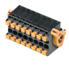 WEIDMULLER - Connettori per circuito stampato 320V 20.8A Passo 5.08mm 3.31mm² 4 poli PUSH IN attuatore Box BLDF 5.08/04/180LR SN BK BX.
