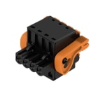 WEIDMULLER - Connettori per circuito stampato 320V 20.8A Passo 5.08mm 3.31mm² 4 poli PUSH IN attuatore Box BLDF 5.08/04/180LH SN BK BX.