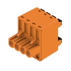 WEIDMULLER - Connettori per circuito stampato, 320V, 20.8A, Passo 5.08mm, 3.31mm², 4 poli, PUSH IN con attuatore, BLDF 5.08/04/180 SN OR BX.