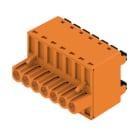 WEIDMULLER - Connettori per circuito stampato 320V 20.8A Passo 5.08mm 3.31mm² 7 poli PUSH IN con attuatore Box BLDF 5.08/07/180 SN OR BX.