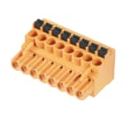 WEIDMULLER - Connettori per circuito stampato 320V 24A Passo 5.08mm 3.31mm² 18 poli PUSH IN attuatore Box BLF 5.08HC/18/90 SN OR BX.