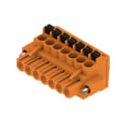 WEIDMULLER - Connettori per circuito stampato, 320V, 24A, Passo 5.08mm, 3.31mm², 7 poli, PUSH IN con attuatore, BLF 5.08HC/07/90F SN OR BX. 1002140000