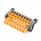 WEIDMULLER - Connettori per circuito stampato 320V 24A Passo 5.08mm 3.31mm² 3 poli PUSH IN con attuatore Box BLF 5.08HC/03/90LR SN OR BX.