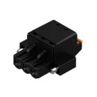 WEIDMULLER - Connettori per circuito stampato, 320V, 24A, Passo 5.08mm, 3.31mm², 3 poli, PUSH IN con attuatore, Box BLF 5.08HC/03/180F SN BK BX. 1012650000