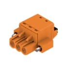WEIDMULLER - Connettori per circuito stampato, 320V, 24A, Passo 5.08mm, 3.31mm², 3 poli, PUSH IN con attuatore, BLF 5.08HC/03/180F SN OR BX.