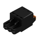 WEIDMULLER - Connettori per circuito stampato, 320V, 24A, Passo 5.08mm, 3.31mm², 3 poli, PUSH IN con attuatore, Box BLF 5.08HC/03/180 SN BK BX.