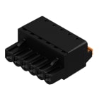 WEIDMULLER - Connettori per circuito stampato, 320V, 24A, Passo 5.08mm, 3.31mm², 6 poli, PUSH IN con attuatore, Box BLF 5.08HC/06/180 SN BK BX. 1013470000