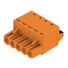 WEIDMULLER - Connettori per circuito stampato 320V 24A Passo 5.08mm 3.31mm² 5 poli PUSH IN con attuatore Box BLF 5.08HC/05/180 SN OR BX.
