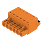 WEIDMULLER - Connettori per circuito stampato 320V 24A Passo 5.08mm 3.31mm² 6 poli PUSH IN con attuatore Box BLF 5.08HC/06/180 SN OR BX.