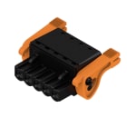 WEIDMULLER - Connettori per circuito stampato, 320V, 24A, Passo 5.08mm, 3.31mm², 5 poli, PUSH IN con attuatore, Box BLF 5.08HC/05/180LR SN BK BX.