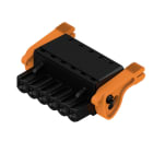 WEIDMULLER - Connettori per circuito stampato, 320V, 24A, Passo 5.08mm, 3.31mm², 6 poli, PUSH IN con attuatore, Box BLF 5.08HC/06/180LR SN BK BX.