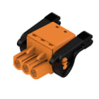 WEIDMULLER - Connettori per circuito stampato 320V 24A Passo 5.08mm 3.31mm² 3 poli PUSH IN attuatore Box BLF 5.08HC/03/180LR SN OR BX.